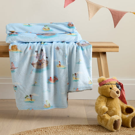 Belle & Boo Pirate Throw - Blue