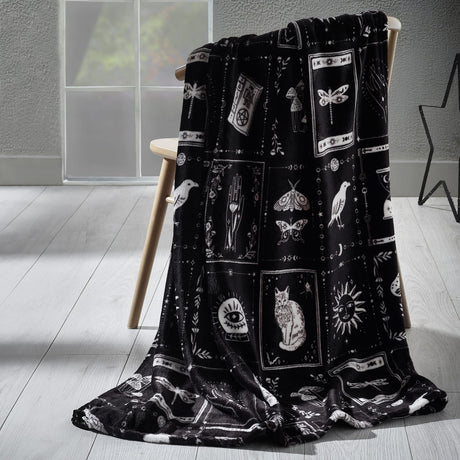Catherine Lansfield Enchanted Witchcraft Throw - Black