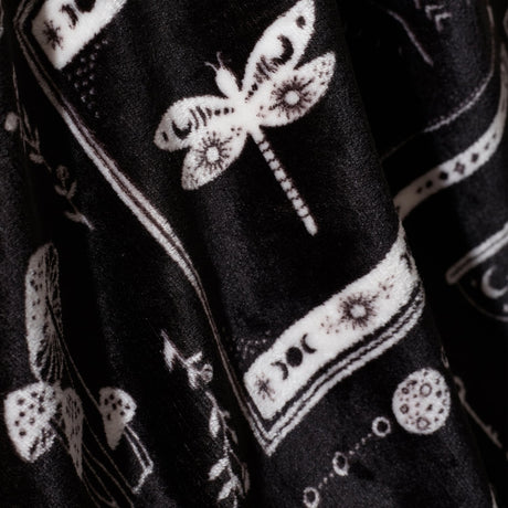 Catherine Lansfield Enchanted Witchcraft Throw - Black - Enchanted Witchcraft Throw