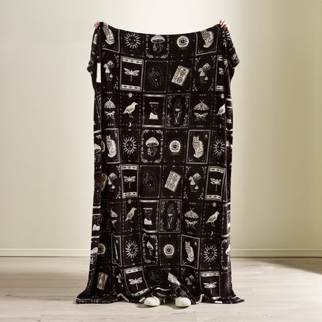 Catherine Lansfield Enchanted Witchcraft Throw - Black - Enchanted Witchcraft Throw