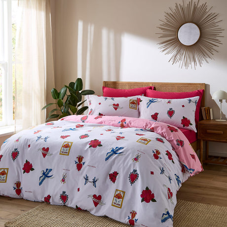 Their Nibs Mon Coeur Cotton Duvet Cover - Pink - Mon Coeur Duvet Set