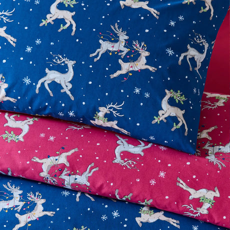 Their Nibs Christmas Reindeer Cotton Duvet Cover Set 3