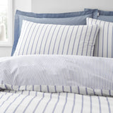 Bianca Hampton Stripe 200 Thread Count Cotton Reversible Duvet Cover Set - Green image 4
