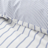 Bianca Hampton Stripe 200 Thread Count Cotton Reversible Duvet Cover Set with Pillowcase