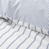 Bianca Hampton Stripe 200 Thread Count Cotton Reversible Duvet Cover Set - Green image 5
