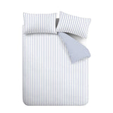 Bianca Hampton Stripe 200 Thread Count Cotton Reversible Duvet Cover Set - Green image 7