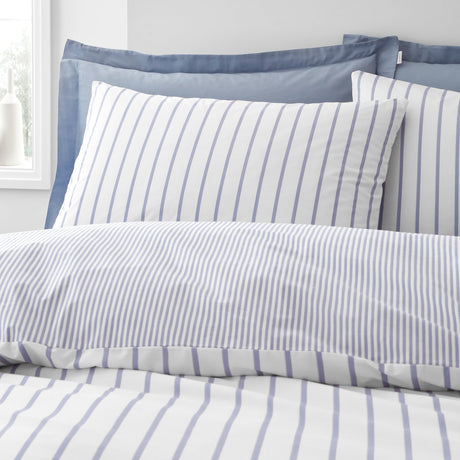 Bianca Fine Linens Hampton Stripe Duvet Cover Set - Hampton Stripe Blue Duvet Set