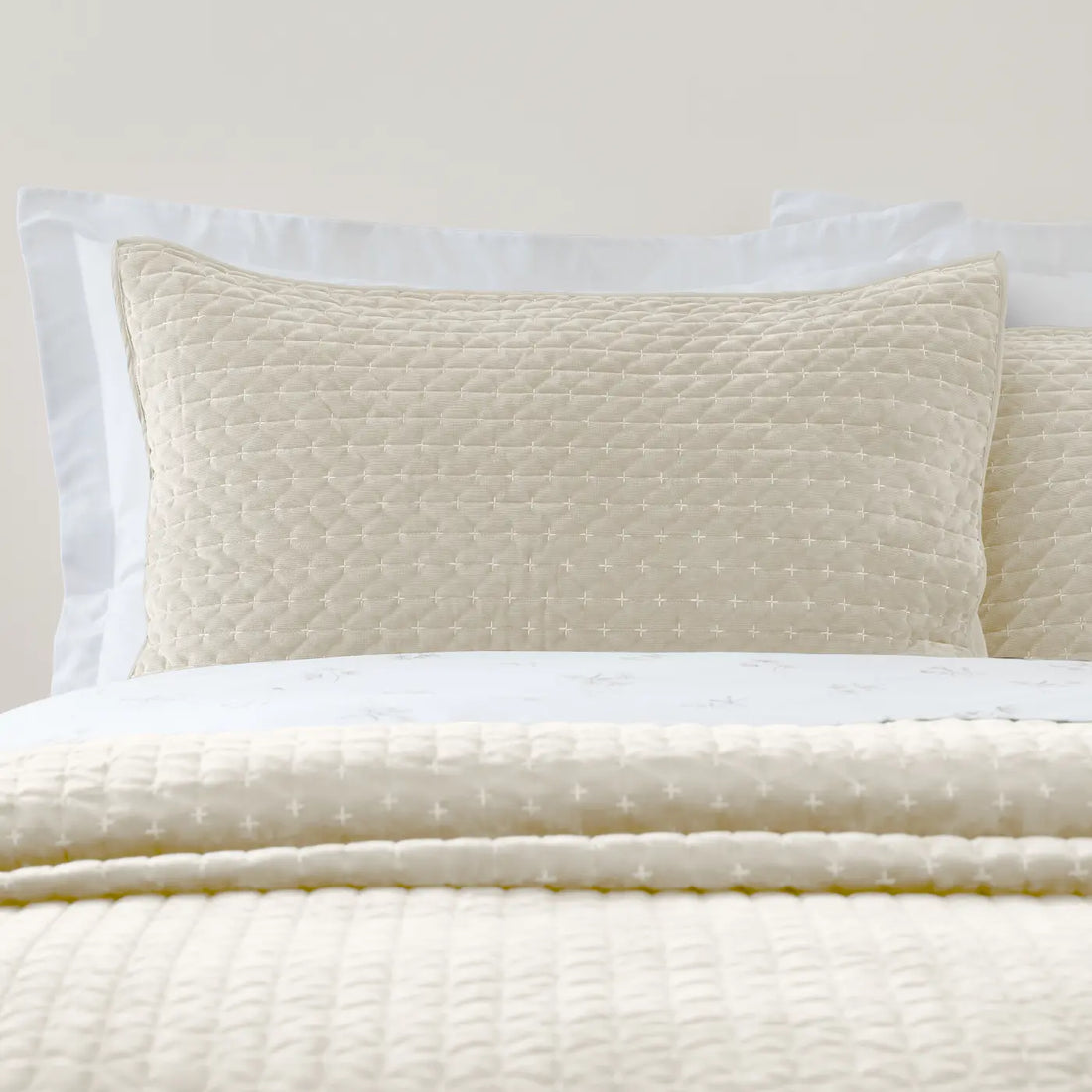 Bianca Fine Linens Attica Velvet Pillowcases - Natural