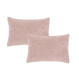 Bianca Attica Velvet Embroidered Blue Pillow Sham Pair 6
