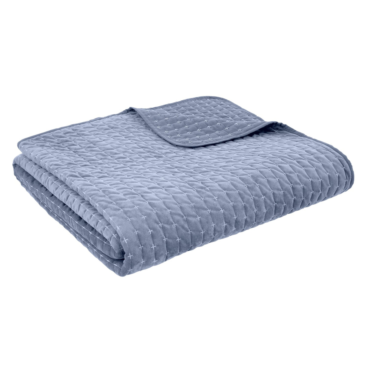 Bianca Fine Linens Attica Velvet Bedspread - Attica Velvet Blue Bedspread