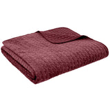 Bianca Fine Linens Attica Velvet Bedspread - Attica Velvet Burgundy Bedspread