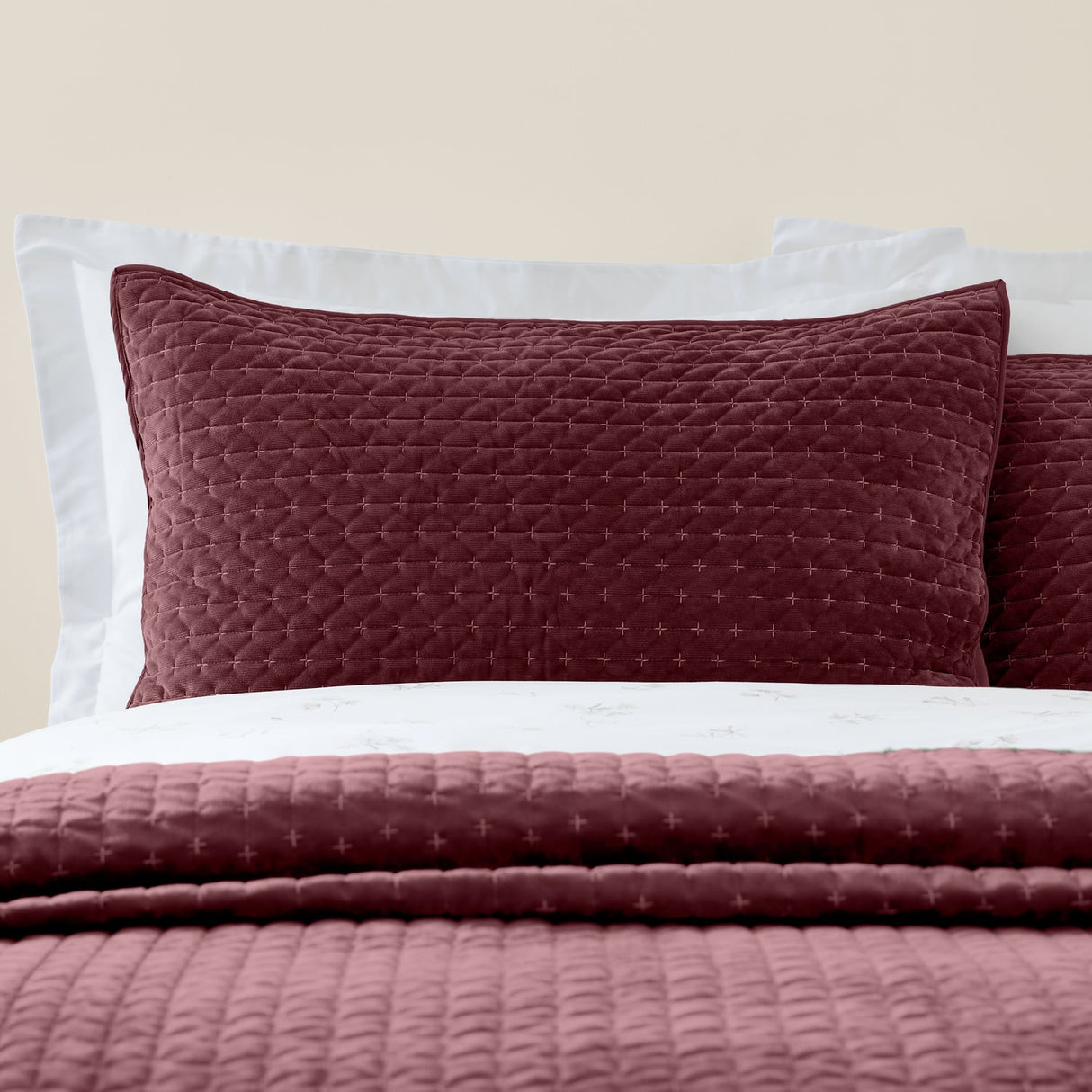 Bianca Fine Linens Attica Velvet Bedspread - Attica Velvet Natural Bedspread