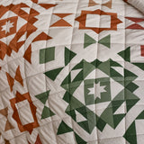 Catherine Lansfield Christmas Patchwork Bedspread 220cm x 230cm - Red - Autumn Patchwork Bedspread