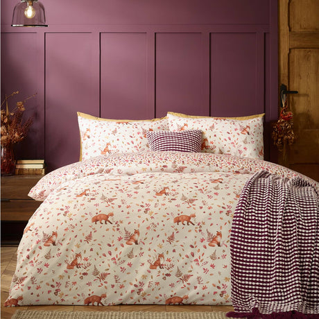 Catherine Lansfield Woodland Fox Duvet Cover Set - Natural