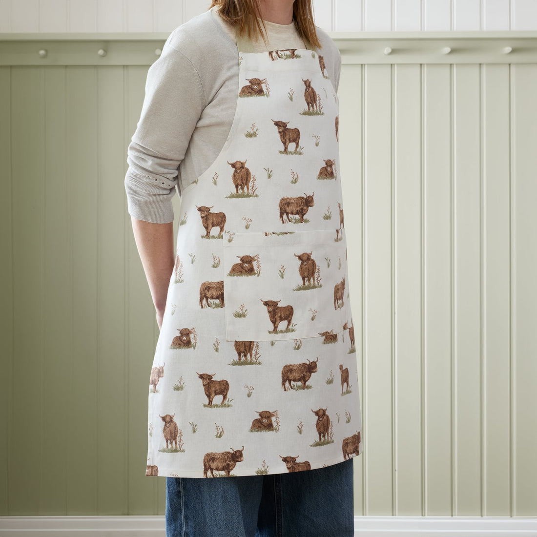 Catherine Lansfield Angus Highland Cow Apron 100% Cotton