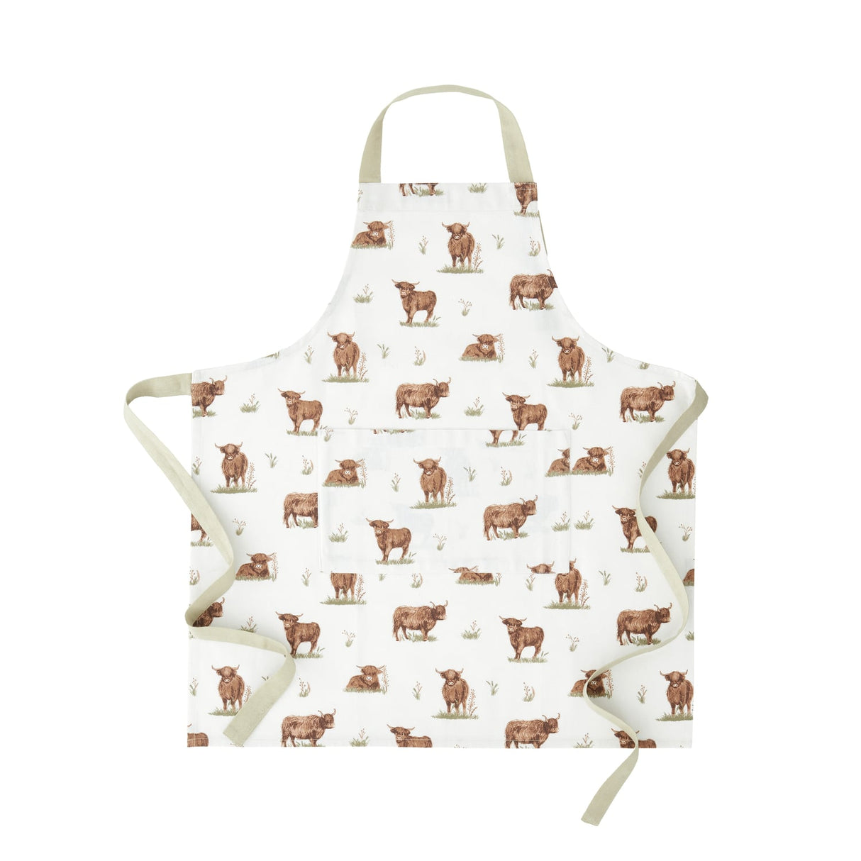 Catherine Lansfield Angus Highland Cow Cotton Apron - Angus Highland Cow Apron