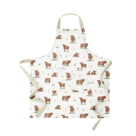 Catherine Lansfield Angus Highland Cow Cotton Apron - Angus Highland Cow Apron