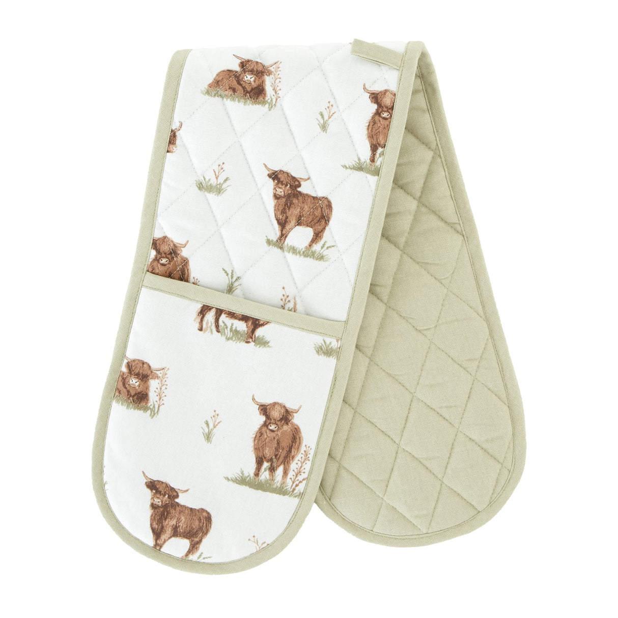Catherine Lansfield Angus Highland Cow Oven Glove - Angus Highland Cow Oven Glove