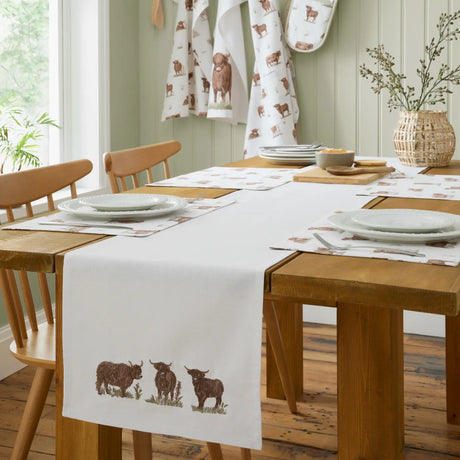 Angus Highland Cow Kitchen Textiles Collection by Catherine Lansfield