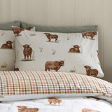 Catherine Lansfield Angus Highland Cow Duvet Cover Set - Natural - Angus The Highland Cow Duvet Set