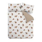 Catherine Lansfield Angus Highland Cow Duvet Cover Set - Natural - Angus The Highland Cow Duvet Set
