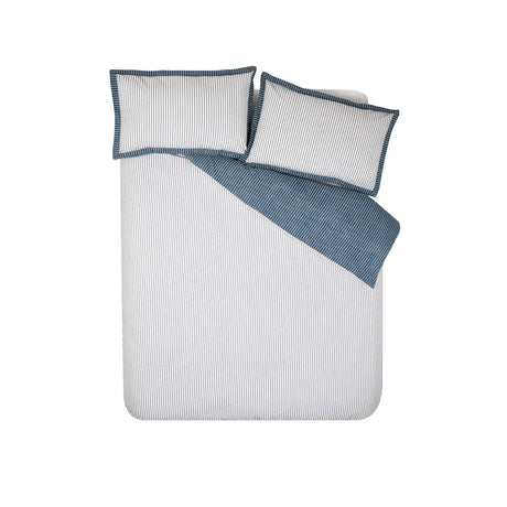 Catherine Lansfield Oxford Pinstripe Duvet Cover Set - Natural image 4