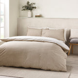 Catherine Lansfield Oxford Pinstripe Duvet Cover Set - Oxford Pinstripe Natural Duvet Set