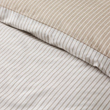 Catherine Lansfield Oxford Pinstripe Duvet Cover Set - Oxford Pinstripe Natural Duvet Set