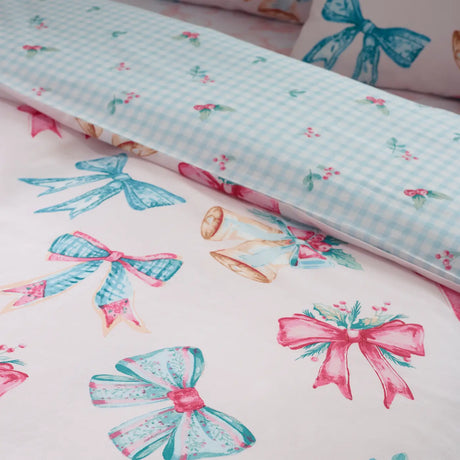 Christmas Bows and Bells Duvet Cover by Catherine Lansfield
