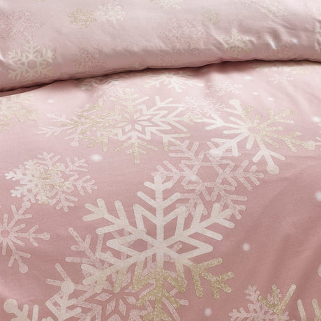 Baby It's Cold Outside Duvet Cover by Catherine Lansfield - Pink - Baby Its Cold Outside Duvet Set
