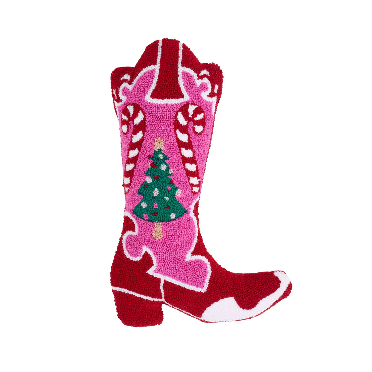 Catherine Lansfield Santa's Howdy Christmas Filled Cushion 35cm x 48cm - Pink - Santas Howdy Christmas Cushion