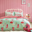 Catherine Lansfield Santa's Howdy Christmas Duvet Cover Set - Green