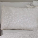 Catherine Lansfield Corded Leaves Duvet Cover Set - Champagne Gold - Corded Leaves Champagne Duvet Set