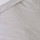 Catherine Lansfield Corded Leaves Duvet Cover Set - Champagne Gold - Corded Leaves Champagne Duvet Set