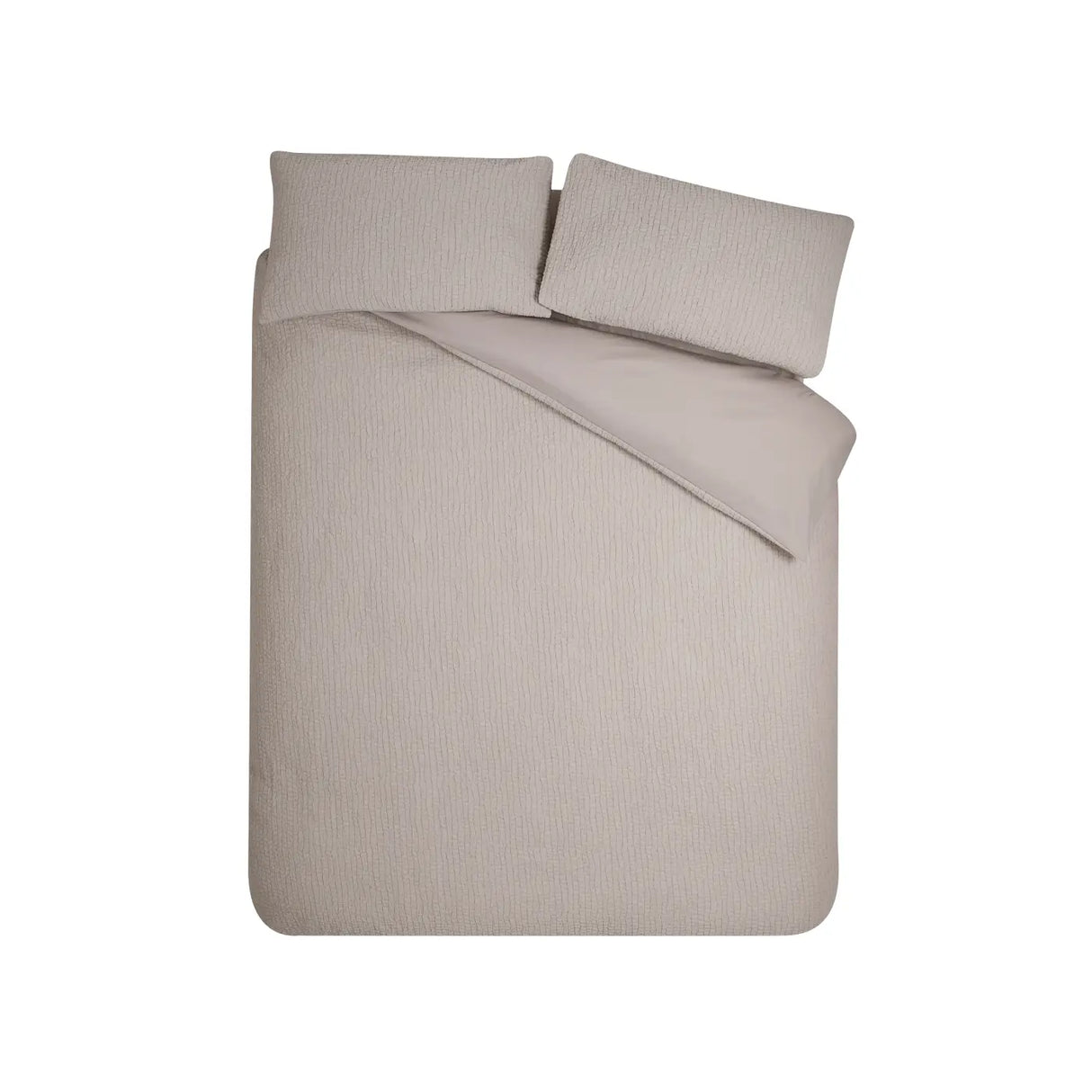 Catherine Lansfield Crinkle Seersucker Blue Duvet Cover Set - Natural image 9