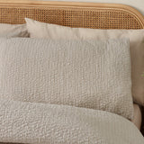 Catherine Lansfield Crinkle Seersucker Duvet Cover Set - Crinkle Texture Natural Duvet Set