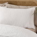 Catherine Lansfield Crinkle Seersucker Duvet Cover Set - Crinkle Texture White Duvet Set