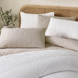 Catherine Lansfield Crinkle Seersucker Duvet Cover Set - Crinkle Texture White Group