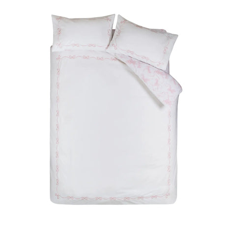 Bow Embroidery Duvet Cover by Catherine Lansfield