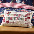 Catherine Lansfield Merry Christmas Filled Cushion 12" x 20 - Natural