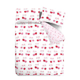 Catherine Lansfield Cherries and Bows Duvet Cover Set - Pink - Cherries And Bows