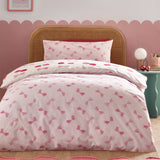 Catherine Lansfield Cherries and Bows Duvet Cover Set - Pink - Cherries And Bows Single