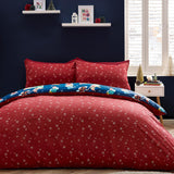 Catherine Lansfield Christmas Elves Festive Duvet Cover Set - Navy Blue - Christmas Elves Duvet Set