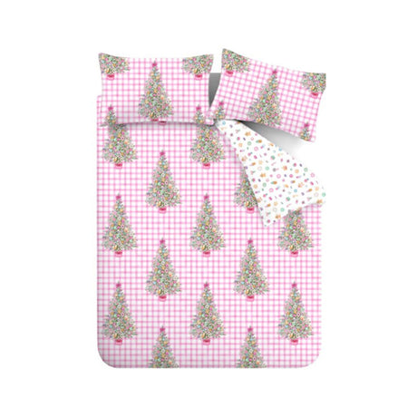 Catherine Lansfield Christmas Sweets and Treats Duvet Cover Set - Pink - Christmas Sweets And Treats Duvet Set