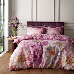 RHS Rosemoor Floral Duvet Cover Set - Pink