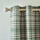 Catherine Lansfield Cullen Thermal Check Eyelet Curtains - Green image 2
