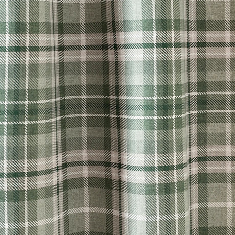 Catherine Lansfield Cullen Thermal Check Eyelet Curtains - Natural image 4