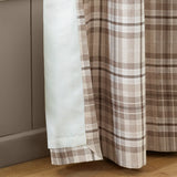 Catherine Lansfield Cullen Thermal Check Eyelet Curtains - Green image 6