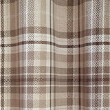 Catherine Lansfield Cullen Thermal Check Eyelet Curtains - Natural Light Filtering - Cullen Thermal Check Natural Curtains