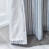 Catherine Lansfield Logan Stripe Eyelet Curtains - Blue image 2